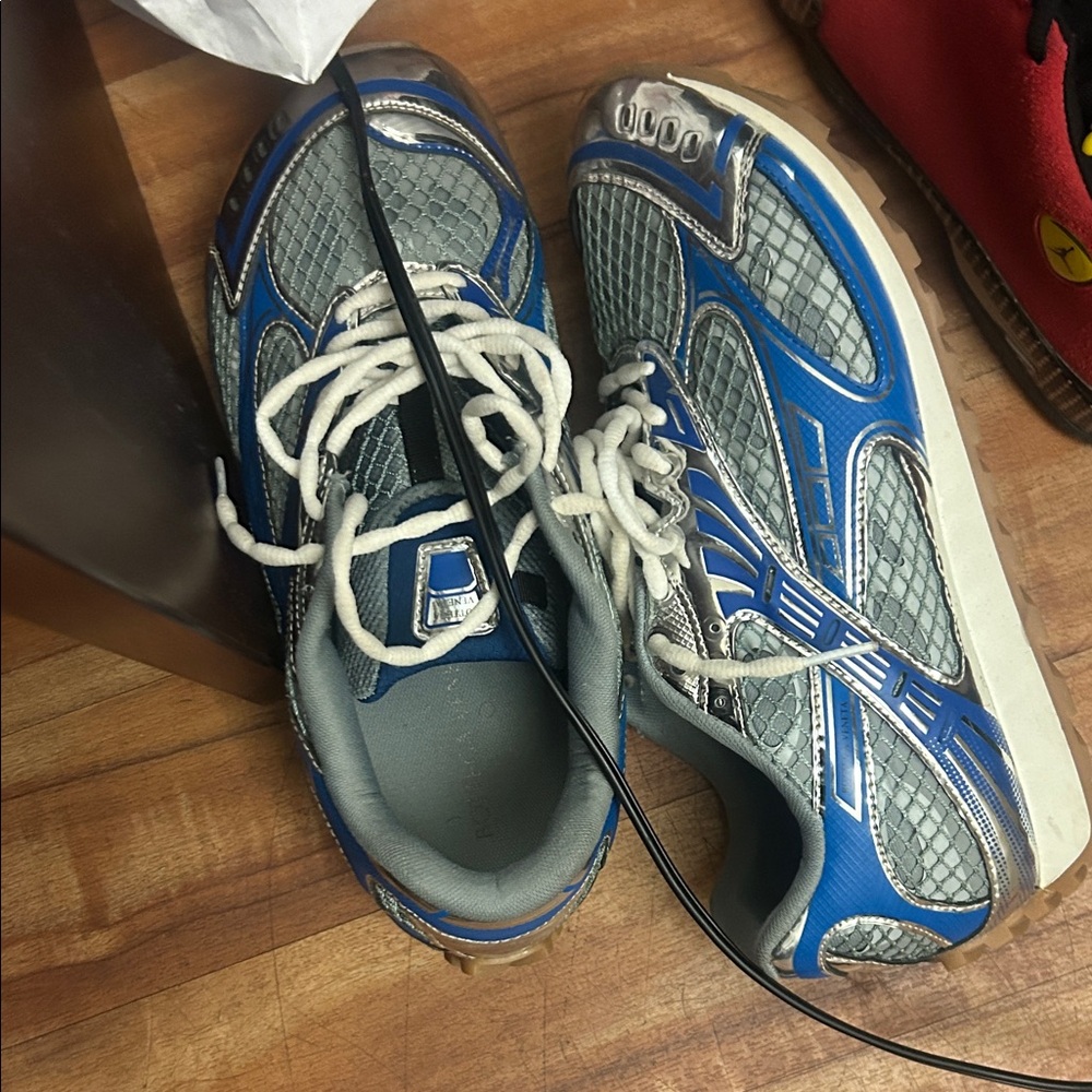 Bottega Veneta Blue and Gray Men's Shoes